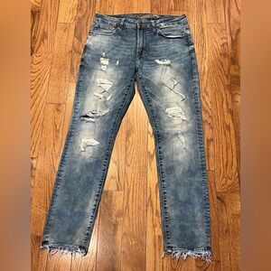 American Eagle Extreme Flex Slim Distressed Blue Jeans Men’s Sz 31 X 30